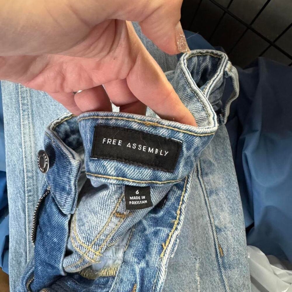 Free assembly blue denim jeans